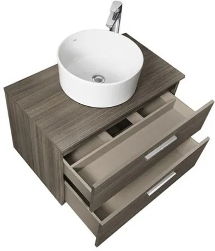 Тумба-умывальник подвесная Roca Victoria 80 городской дуб A857470402+A857419402+