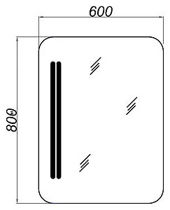 Зеркало с подсветкой Aqwella Neo 60 белый Neo.02.06 Зеркало с подсветкой Aqwella Neo 60 белый Neo.02.06, 2