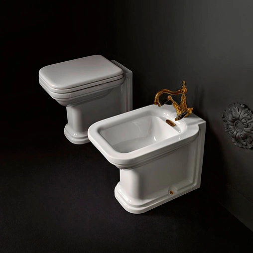 Биде напольное Kerasan Waldorf белый 4121K1bi/cr*1