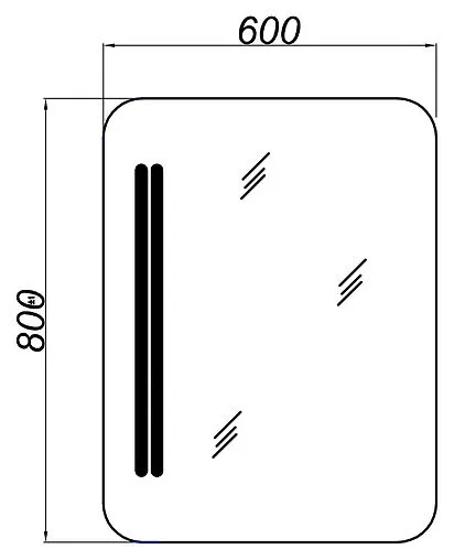 Зеркало с подсветкой Aqwella Neo 60 белый Neo.02.06