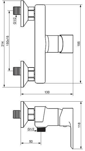 Смеситель для душа Damixa Apollo чёрный матовый 472000300 Смеситель для душа Damixa Apollo чёрный матовый 472000300