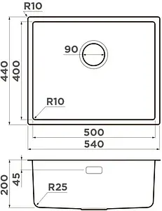 Мойка кухонная Omoikiri Tadzava 54-U/I Ultra IN нержавеющая сталь 4993800 Мойка кухонная Omoikiri Tadzava 54-U/I Ultra IN нержавеющая сталь 4993800, 2