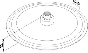 Лейка верхнего душа Damixa Scandinavian Pure чёрный матовый 936050300, 2