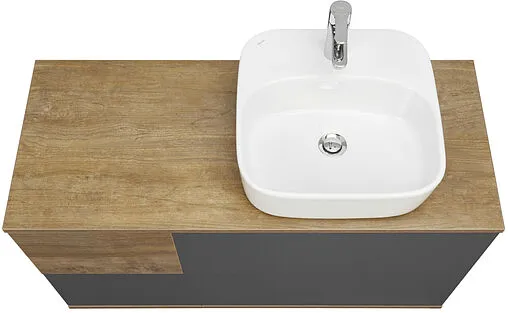 Тумба-умывальник подвесная Aquaton Терра 105 дуб кантри/антрацит 1A2469K3TEKA0