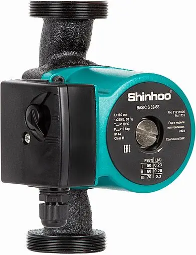 Насос циркуляционный Shinhoo BASIC S 32-8S 180 71211006 Насос циркуляционный Shinhoo BASIC S 32-8S 180 71211006