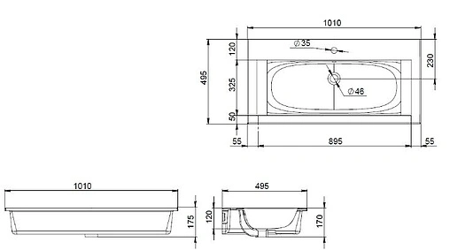 Раковина Am.Pm Spirit 2.0 100 белый M70AWCC1002WG