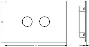 Клавиша смыва для унитаза ArtCeram INOX 715.000.BM черный матовый, 2