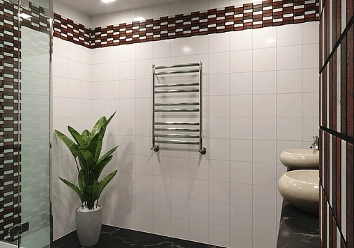 Полотенцесушитель водяной лесенка Lemark Status П10 500x800 полированная сталь LM44810