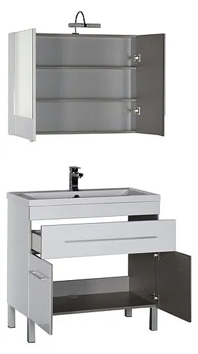 Шкаф-зеркало Aquanet Верона 90 L белый 00172339 Шкаф-зеркало Aquanet Верона 90 L белый 00172339