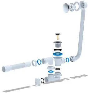 Слив-перелив для ванны Ани Пласт хром EC255 Слив-перелив для ванны Ани Пласт хром EC255, 3