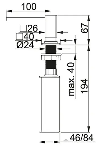 Дозатор Franke Centinox нержавеющая сталь 119.0176.059 Дозатор Franke Centinox нержавеющая сталь 119.0176.059