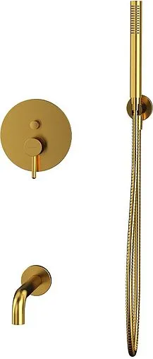 Смеситель для ванны скрытого монтажа WHITECROSS Y brushed gold золото брашированное YSET06GLB