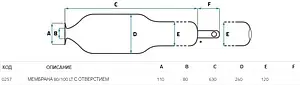 Мембрана для гидроаккумулятора SeFa 80/100 LT-80-110 AR проходная F0A0257 Мембрана для гидроаккумулятора SeFa 80/100 LT-80-110 AR проходная F0A0257, 2