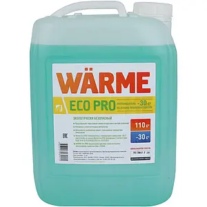Теплоноситель (Антифриз) пропиленгликоль Warme Eco Pro 30 10л Теплоноситель (Антифриз) пропиленгликоль Warme Eco Pro 30 10л, 2