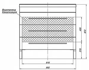 Тумба-умывальник напольная Aquanet Верона 90 белый 00178470+00158756 Тумба-умывальник напольная Aquanet Верона 90 белый 00178470+00158756, 3