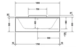 Ванна акриловая Duravit DuraStyle 190x90 700299000000000 Ванна акриловая Duravit DuraStyle 190x90 700299000000000, 3