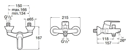 Смеситель для ванны Roca Victoria хром 5A0225C00