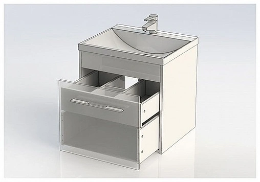 Тумба под умывальник подвесная Aquanet Августа 58 белый 00210026