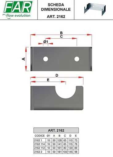 Кронштейн для гидрострелки 1½&quot; Far FA 2162 112