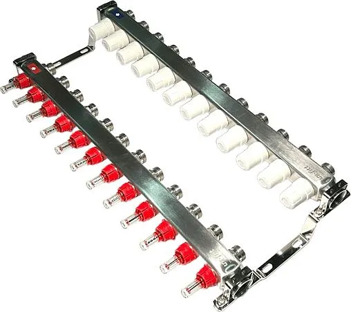 Группа коллекторная с расходомерами 12 отводов 1&quot;в/в x ¾&quot;ек Uni-fitt OPTIMAL 450B4312.RU