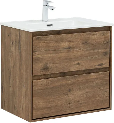 Тумба под умывальник подвесная Aquanet Милан 70 дуб рустикальный 00336378