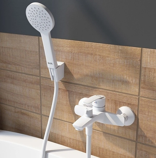 Смеситель для ванны IDDIS Ray белый матовый RAYWT02i02