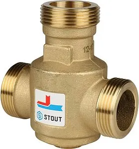 Трехходовой термостатический антиконденсационный клапан 1¼" Kvs 9.0 Stout SVM-0030-325506 Трехходовой термостатический антиконденсационный клапан 1¼" Kvs 9.0 Stout SVM-0030-325506, 1