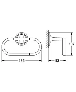 Держатель туалетной бумаги Grohe Ondus хром 40377000 Держатель туалетной бумаги Grohe Ondus хром 40377000, 3