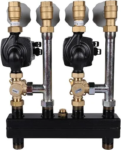 Насосный модуль с 3-х ходовым смесительным клапаном 1"н х ¾"в Meibes Kombimix 2 MK M26101.3OSRU с насосом Grundfos UPM3 Hybrid 15-70