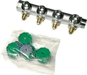 Коллектор регулирующий проходной 4 отвода ¾"в/н x ½"н Uni-fitt 414C3240 Коллектор регулирующий проходной 4 отвода ¾"в/н x ½"н Uni-fitt 414C3240, 4