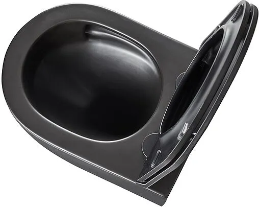 Унитаз подвесной безободковый Lemark Glazer Торнадо 3.0 черный матовый 9612004