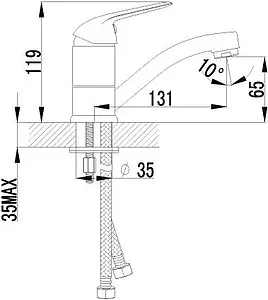 Смеситель для раковины Lemark plus Advance хром LM1207C Смеситель для раковины Lemark plus Advance хром LM1207C, 2
