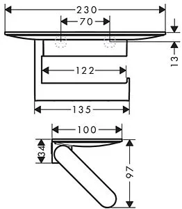 Держатель для туалетной бумаги Hansgrohe WallStoris белый матовый 27928700, 2