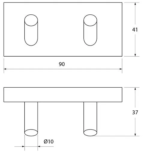 Крючок двойной IDDIS Edifice хром EDISB20i41