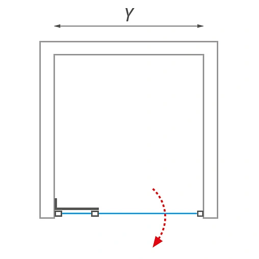 Дверь в нишу 1100мм прозрачное стекло Roltechnik Elegant Neo Line GDO1N+GZ/1100 188-1100000-00-02+190-0000000-00