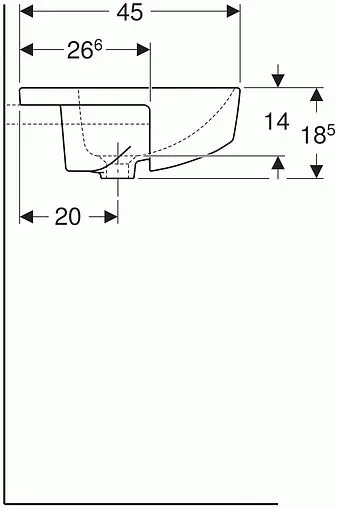 Раковина Geberit VariForm 55 белый 500.681.01.1 Раковина Geberit VariForm 55 белый 500.681.01.1
