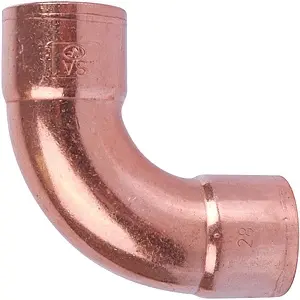 Отвод пайка двухраструбный 28мм угол 90° Sanha 5002A 15002A28E Отвод пайка двухраструбный 28мм угол 90° Sanha 5002A 15002A28E, 4