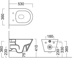 Унитаз подвесной безободковый Kerama Marazzi Plaza Modern белый PLMR.wc.02 Унитаз подвесной безободковый Kerama Marazzi Plaza Modern белый PLMR.wc.02, 2