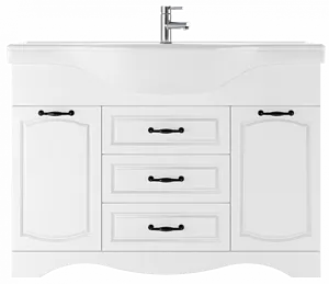 Тумба под умывальник напольная Домино Rich 120 белое дерево DR6005T, 3