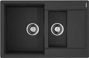 Мойка кухонная Omoikiri Daisen 78-2-BL черный 4993334 Мойка кухонная Omoikiri Daisen 78-2-BL черный 4993334, 1