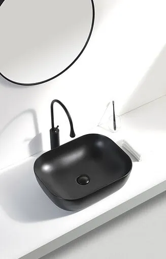 Раковина Aquanet Lake 50 черный матовый LAKE-1-MB