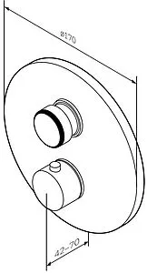 Термостат для 2 потребителей Am.Pm Inspire 2.0 хром F50A75700 Термостат для 2 потребителей Am.Pm Inspire 2.0 хром F50A75700, 2