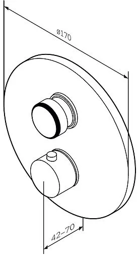Термостат для 2 потребителей Am.Pm Inspire 2.0 хром F50A75700