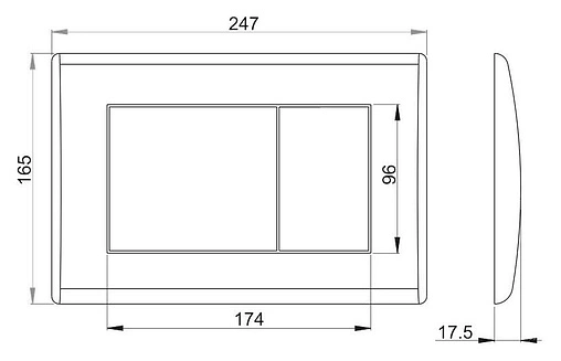 Клавиша смыва для унитаза AlcaPlast M271 хром глянцевый