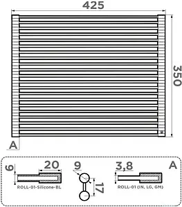Ролл-мат Omoikiri ROLL-01-Silicone-BL черный 4997006 Ролл-мат Omoikiri ROLL-01-Silicone-BL черный 4997006, 2