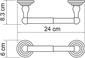 Держатель туалетной бумаги Wasserkraft Isar темная тёмная бронза 7322 Держатель туалетной бумаги Wasserkraft Isar темная тёмная бронза 7322, 3