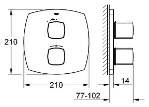 Термостат для 1 потребителя Grohe Grandera хром 19934000 Термостат для 1 потребителя Grohe Grandera хром 19934000, 2