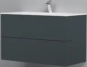 Тумба-умывальник подвесная Am.Pm Spirit 2.0 100 графит M70AFHX1002GM+M70AWCC1002WG, 1