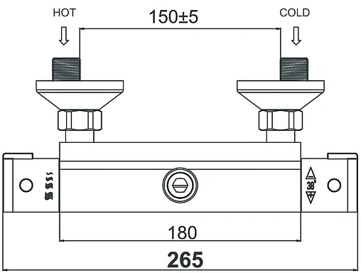 Термостат для душа D&K Bayern Potsdam хром DA2153101 Термостат для душа D&K Bayern Potsdam хром DA2153101