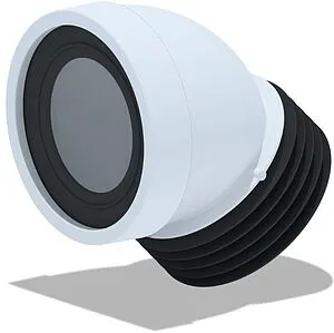 Патрубок для унитаза Ани Пласт 45° W4228 Патрубок для унитаза Ани Пласт 45° W4228, 1